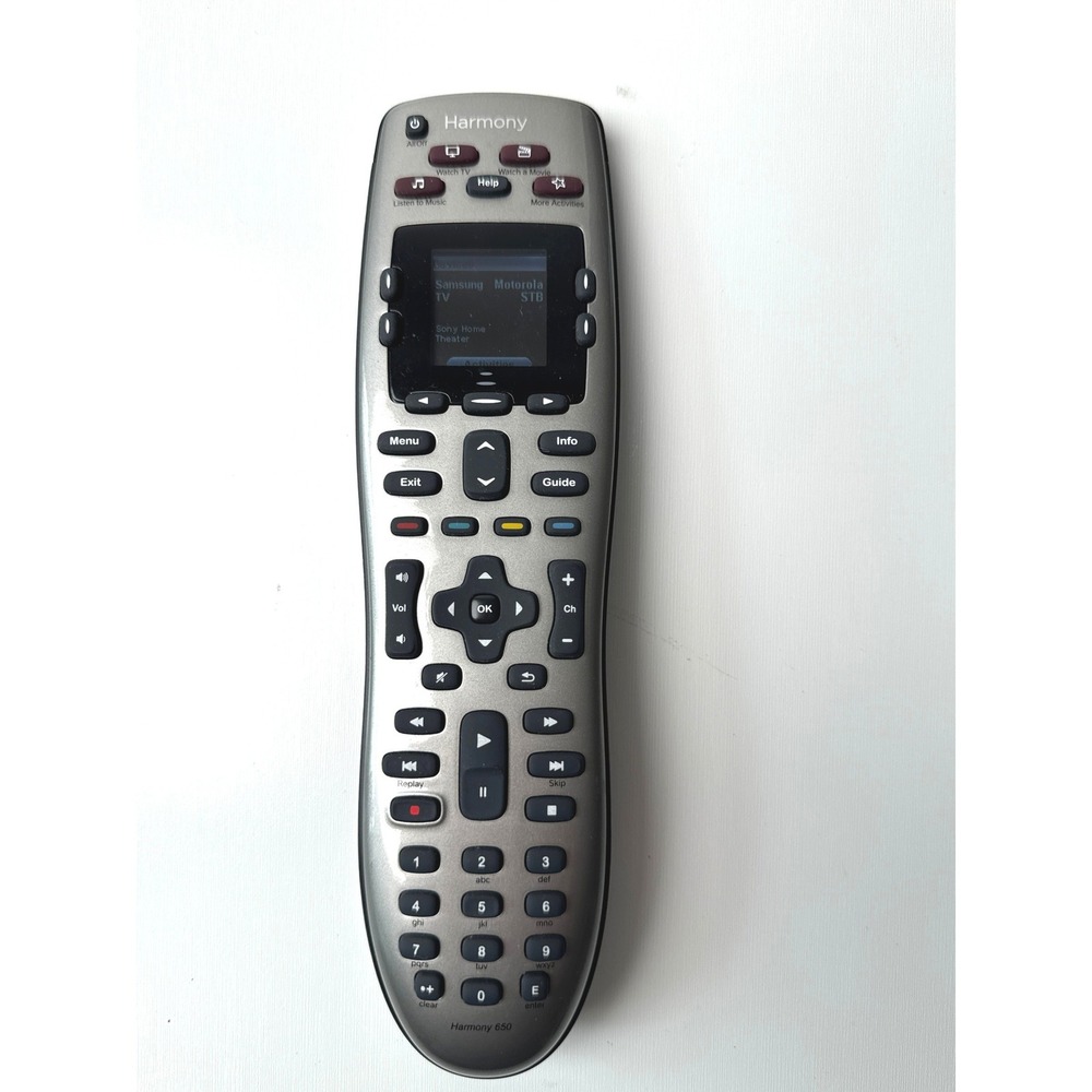 Logitech Harmony 650 Universal Remote Control Silver Color Screen - Picture 2 of 7